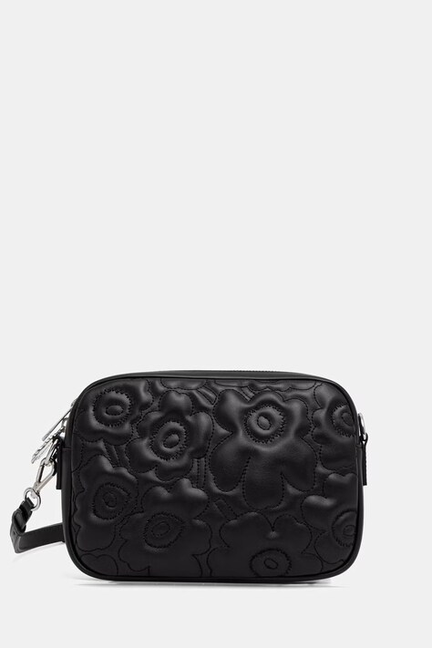 Marimekko crossbody torbica usnjena črna 095615