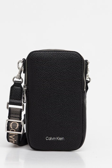 Calvin Klein torbica za telefon za žene od imitacije kože crna LV04F1222G