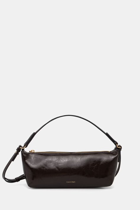 Calvin Klein baguette kabelka dámská z imitace kůže hnědá LV04F3738G