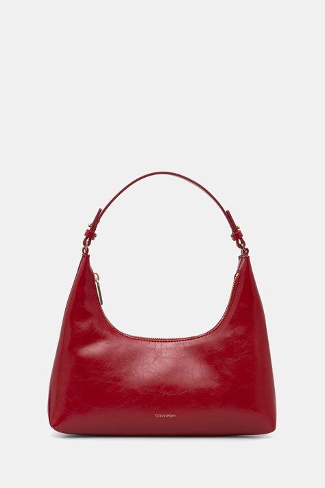 Calvin Klein torebka crossbody damska z imitacji skóry bordowa LV04F3737G