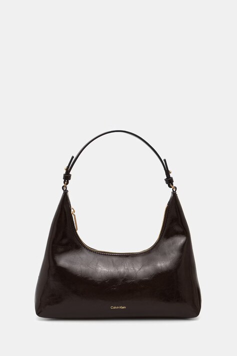 Calvin Klein torebka crossbody damska z imitacji skóry brązowa LV04F3737G