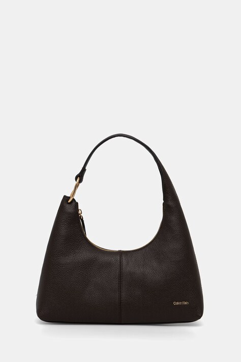 Calvin Klein hobo kabelka dámská kožená hnědá LV04F3657G
