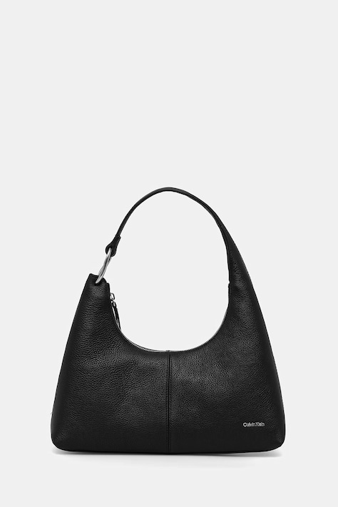 Calvin Klein kabelka hobo dámska kožená čierna LV04F3657G