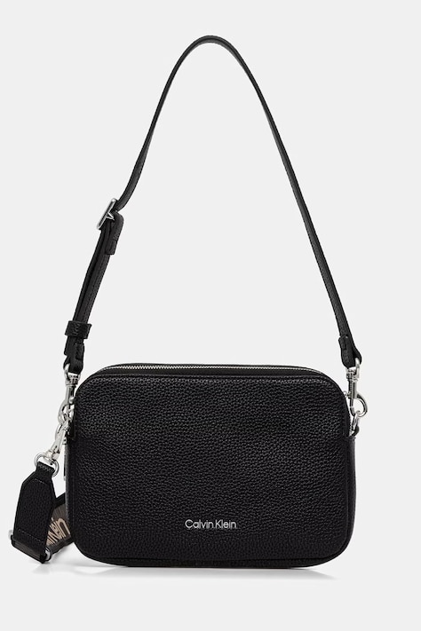 Calvin Klein torebka crossbody damska z imitacji skóry czarna LV04F3656G