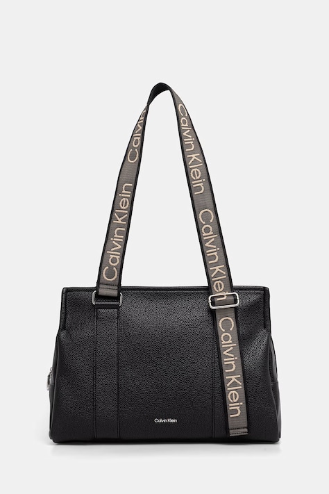 Calvin Klein tote torba za žene od imitacije kože crna LV04F3644G