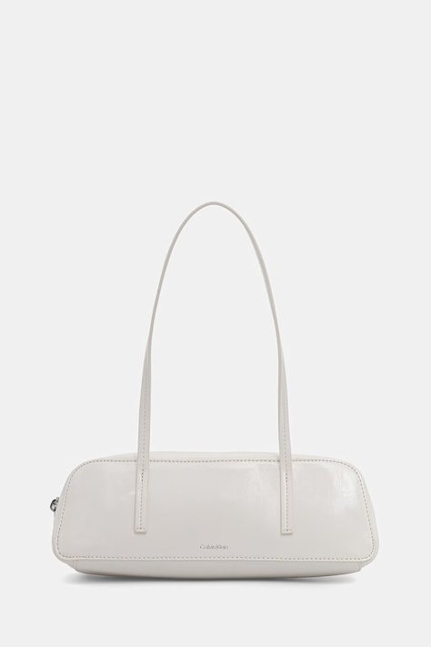 Calvin Klein torebka bagietka damska z imitacji skóry biała LV04F3638G