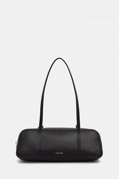 Calvin Klein torebka bagietka damska z imitacji skóry czarna LV04F3636G
