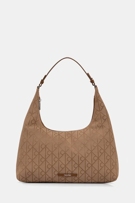 Calvin Klein torebka hobo damska beżowa LV04F3635G
