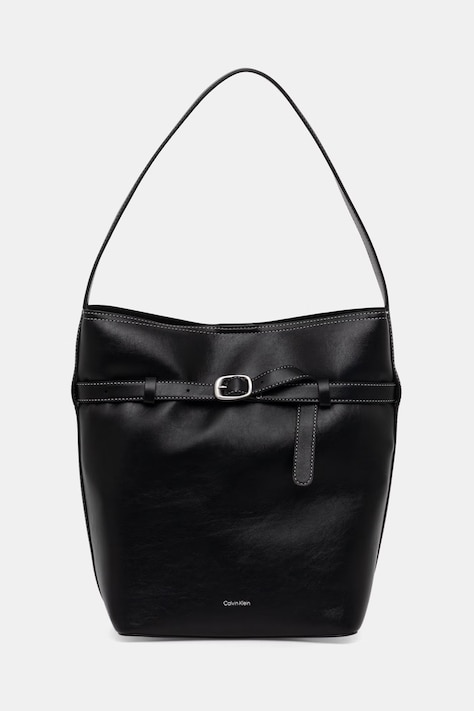 Calvin Klein kabelka typu vak dámska z imitácie kože čierna LV04F3551G