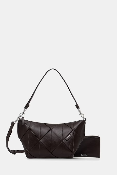 Calvin Klein torebka crossbody damska z imitacji skóry brązowa LV04F3546G