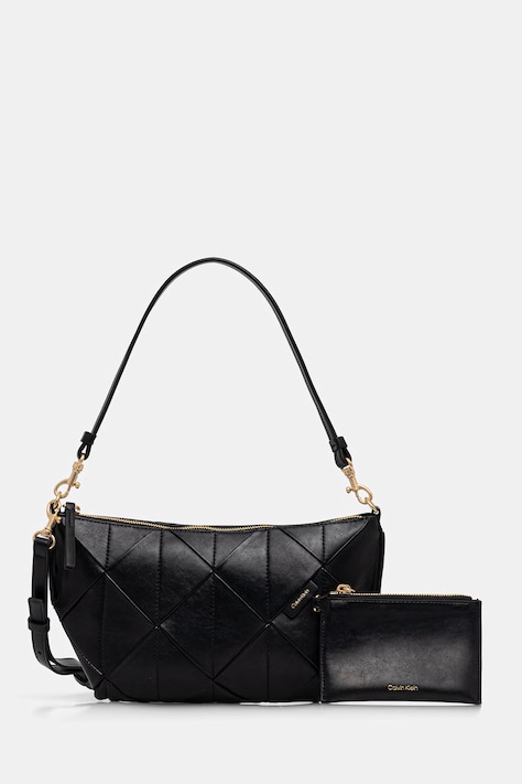 Calvin Klein torebka crossbody damska z imitacji skóry czarna LV04F3546G