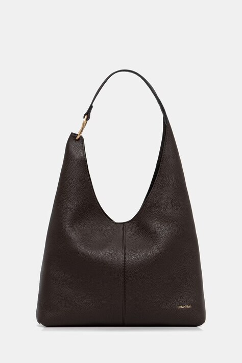 Calvin Klein tote torba ženska usnjena rjava LV04F3543G