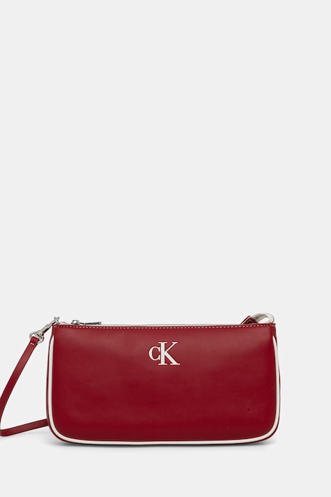 Calvin Klein hobo bag pentru femei, cu imitație de piele burdundy LV04F1220G