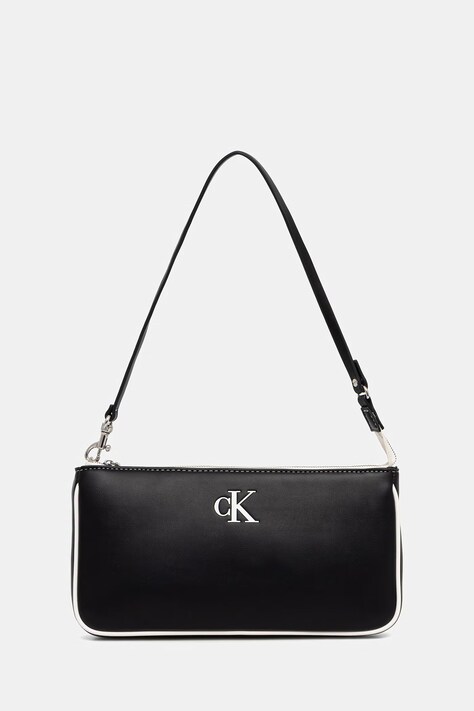 Calvin Klein mala torba hobo za žene od imitacije kože crna LV04F1220G