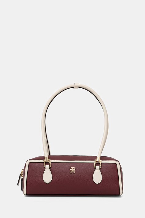 Tommy Hilfiger baguette torbica za žene od imitacije kože bordo AW0AW18900
