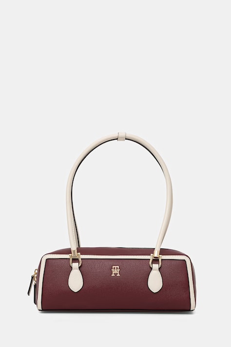 Tommy Hilfiger baguette torbica za žene od imitacije kože bordo AW0AW18900