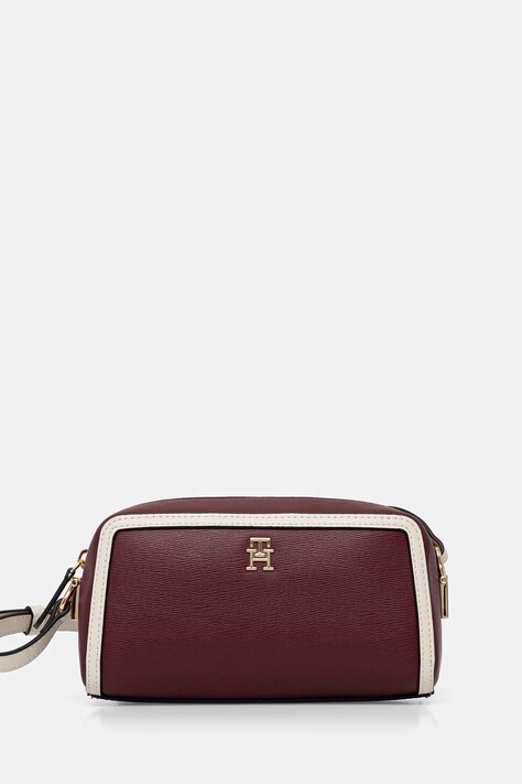 Tommy Hilfiger χιαστί γυναικεία από απομίμηση δέρματος μπορντό AW0AW18899