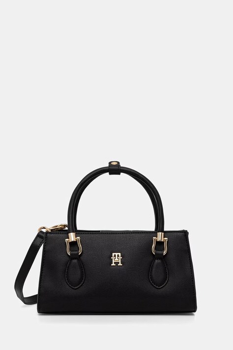 Tommy Hilfiger χιαστί γυναικεία από απομίμηση δέρματος μαύρη AW0AW18749