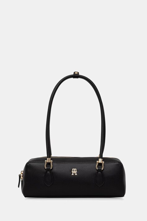Tommy Hilfiger baguette torbica za žene od imitacije kože crna AW0AW18748