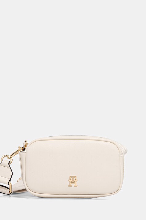 Tommy Hilfiger torebka crossbody damska z imitacji skóry beżowa AW0AW18741