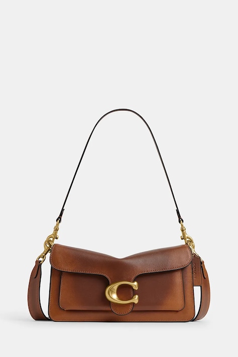Coach torebka crossbody damska skórzana Soft Tabby Shoulder Bag 26 brązowa CEW74