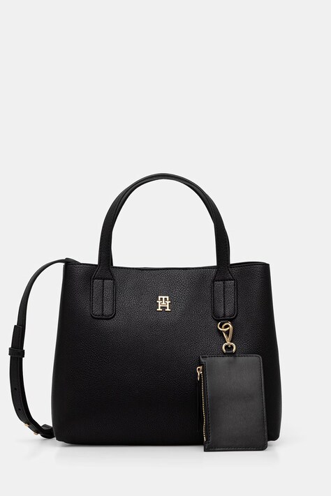 Tommy Hilfiger torebka crossbody damska z imitacji skóry czarna AW0AW18722