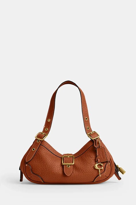 Coach torebka damska skórzana Small Drifter Bag pomarańczowa CFM45