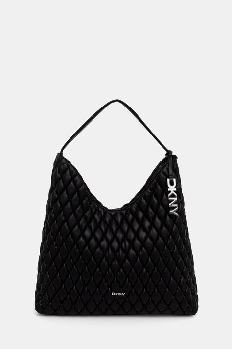 DKNY torebka hobo damska z imitacji skóry PAULA czarna R62AZO07