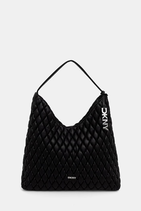 DKNY torebka hobo damska z imitacji skóry PAULA czarna R62AZO07