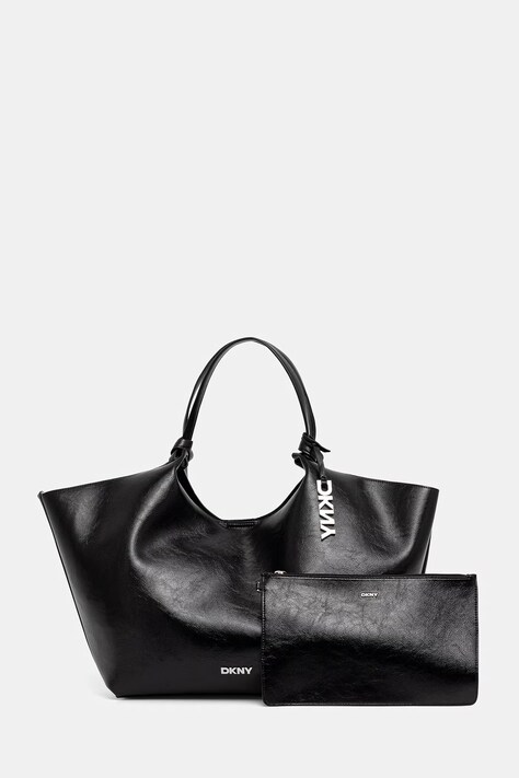 DKNY torebka shopper damska z imitacji skóry PAULA czarna R62AXE48