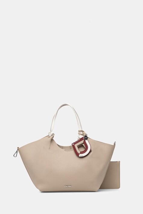 DKNY torebka damska z imitacji skóry PAULA beżowa R62AAE49