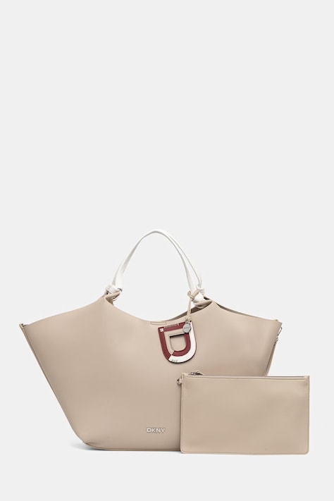 DKNY torebka shopper damska PAULA beżowa R62AAE48