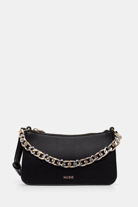 HUGO torebka crossbody damska z imitacji skóry Love_Crossbody czarna 50567745