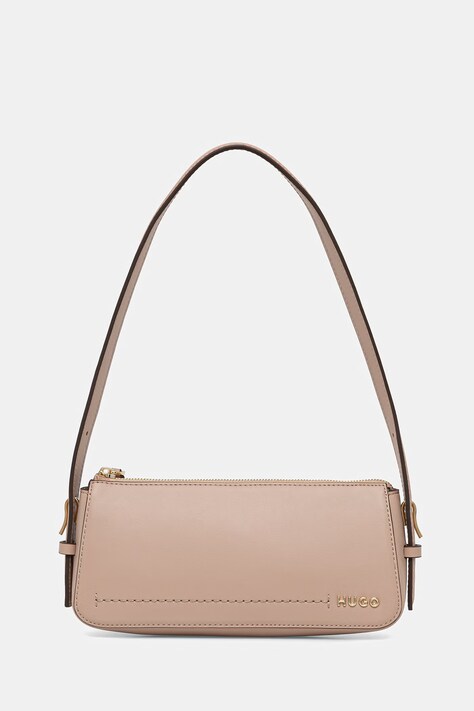 HUGO torebka damska z imitacji skóry Yorih_Hobo beżowa 50567718