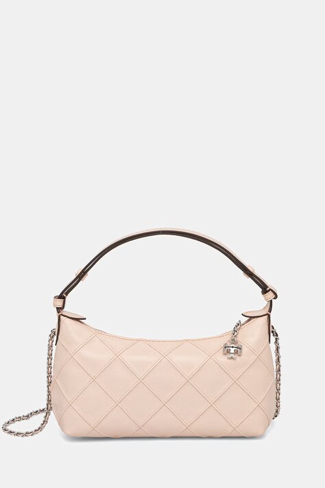 Tory Burch torebka crossbody damska skórzana Fleming beżowa 182997