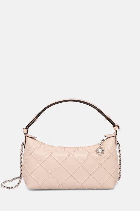 Tory Burch torebka crossbody damska skórzana Fleming beżowa 182997