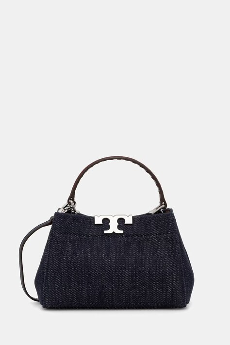 Tory Burch torebka damska jeansowa Eleanor granatowa 182874