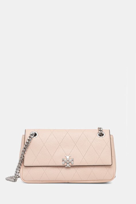 Tory Burch torebka crossbody damska skórzana Charlie beżowa 185829