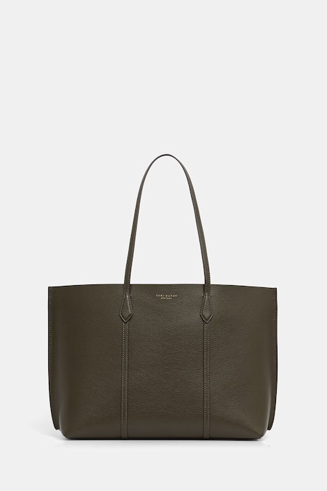 Tory Burch torebka shopper damska skórzana Perry zielona 177236