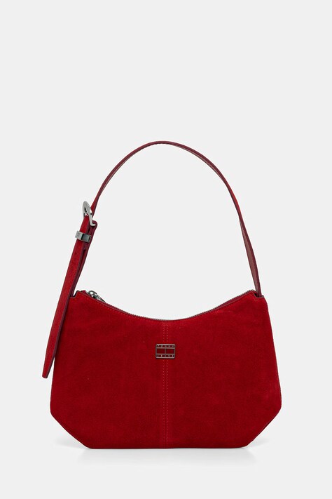 Tommy Jeans klasična torbica ženska semišasta rdeča AW0AW18859