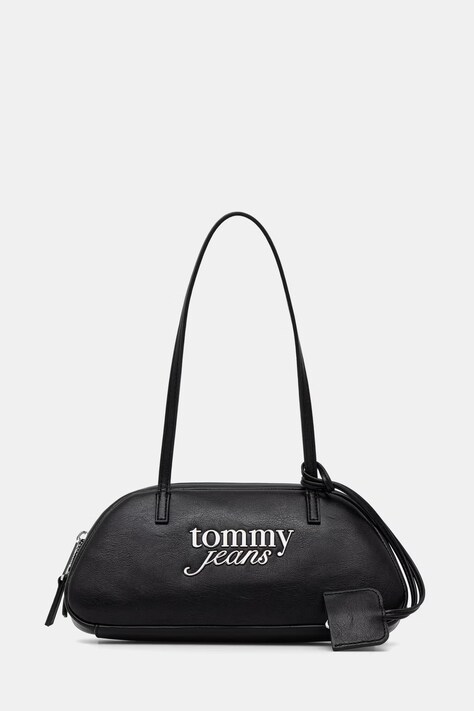 Tommy Jeans torebka bagietka damska z imitacji skóry czarna AW0AW18787