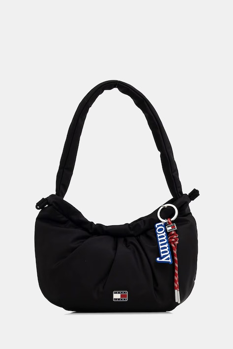 Tommy Jeans kabelka hobo dámska čierna AW0AW18780