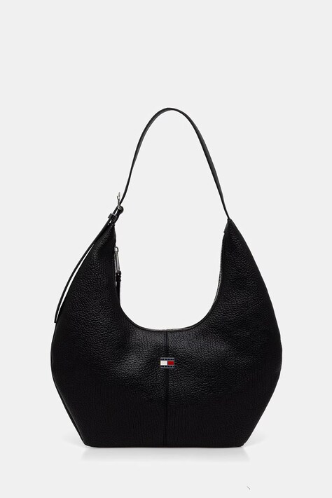 Tommy Jeans hobo torbica ženska iz umetnega usnja črna AW0AW18776