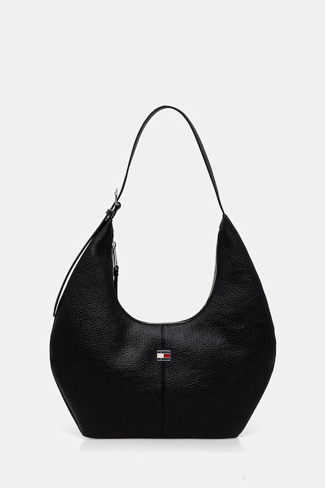 Tommy Jeans kabelka hobo dámska z imitácie kože čierna AW0AW18776