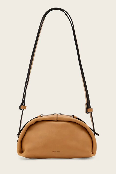 AllSaints torebka crossbody damska skórzana ROSALIE brązowa W710XD