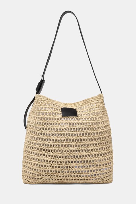 AllSaints torebka shopper damska ASHA beżowa W415XE