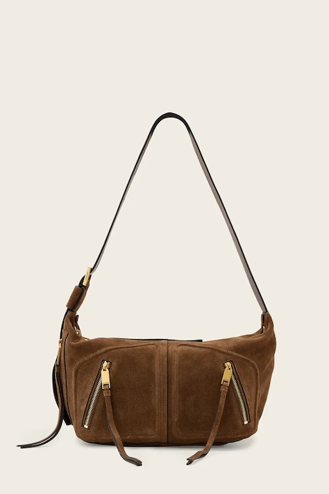 AllSaints hobo kabelka dámská semišová JEAN hnědá W377XE