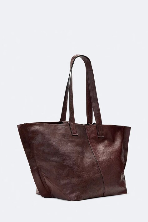 AllSaints Shopper torba za žene od kože LUTECE bordo W210XF
