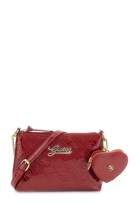 Guess Torebka crossbody dziecięca z imitacji skóry bordowa J6BZ13 W3986