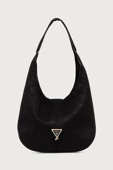 Guess Torebka hobo dziecięca z imitacji zamszu czarna J6BZ07 W3970